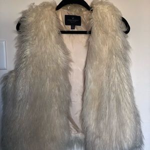 American Eagle faux fur vest